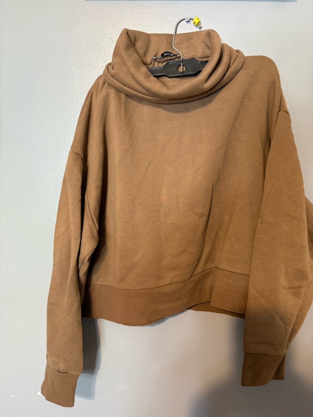 Zara Brown Cowl Neck Pullover Sweater
